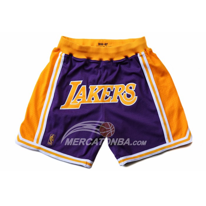 Pantaloni Los Angeles Lakers Giallo Viola